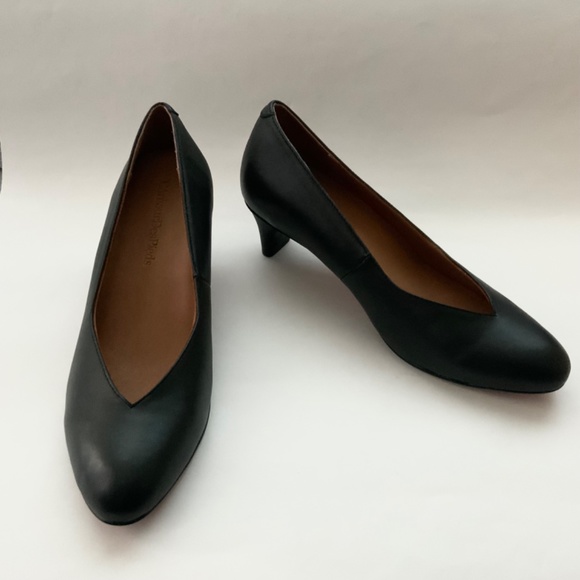 L' AMOUR DES PIEDS WOMEN'S JOZEFA BLACK NAPPA LEATHER PUMPS DRESS SHOES 10 - Picture 4 of 7